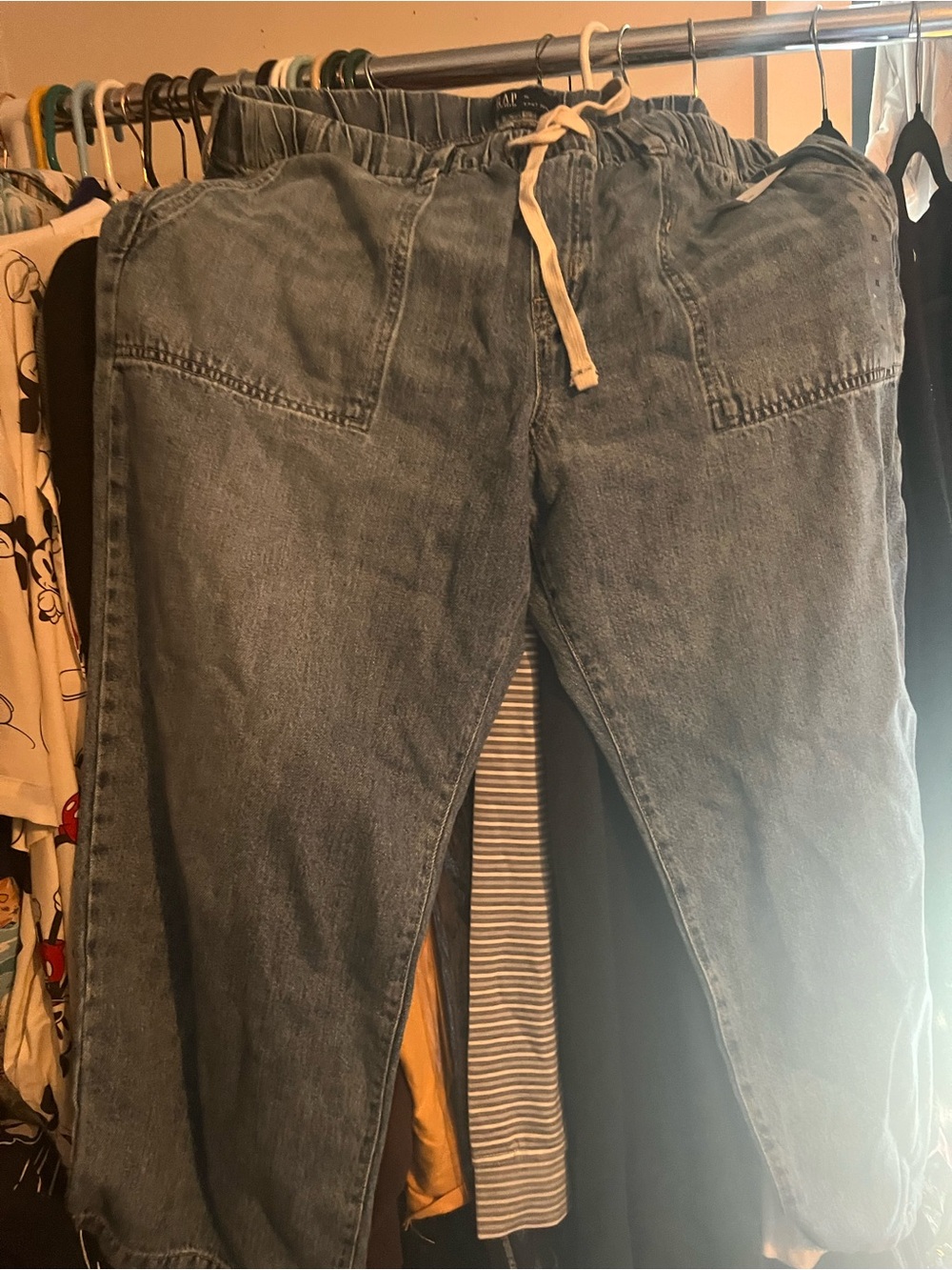 GAP Relaxed Drawstring Jeans in Medium Blue